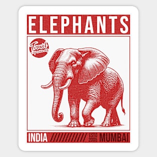 The elephants from Mumbai, India Sticker